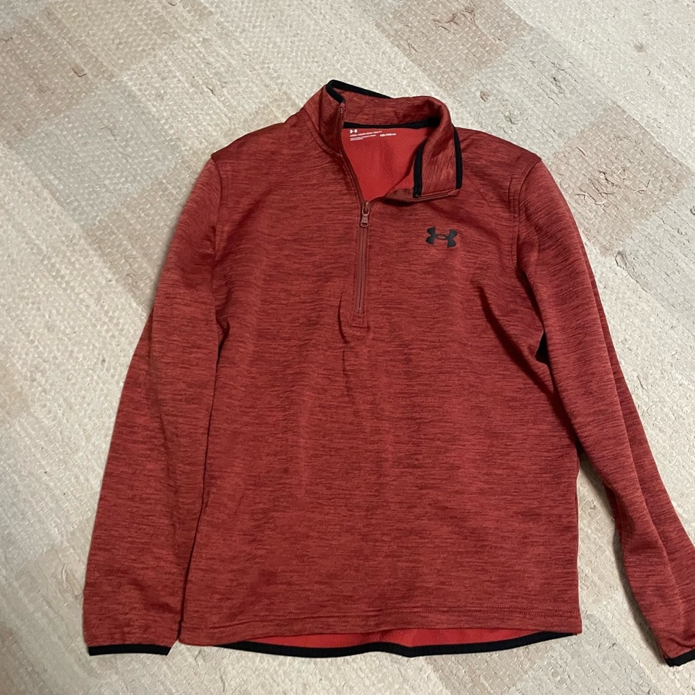 Under Armour Red Quarter-Zip Pullover Mens Small